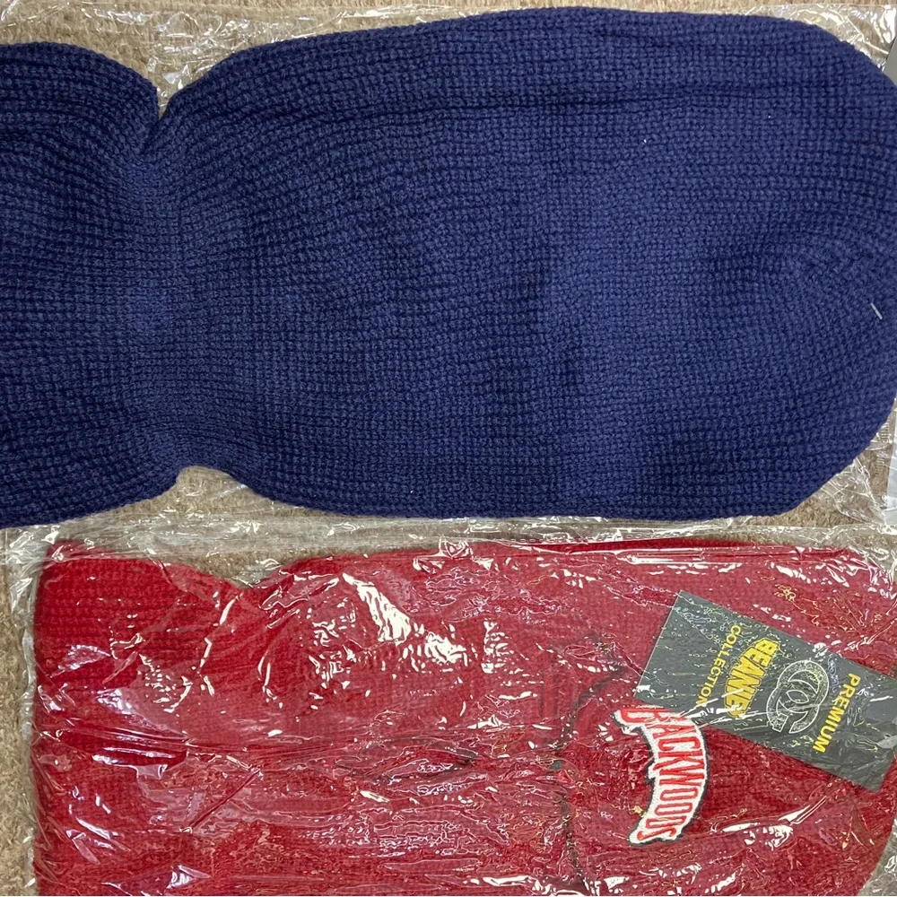 Backwoods Navy and Red Knit Balaclavas
